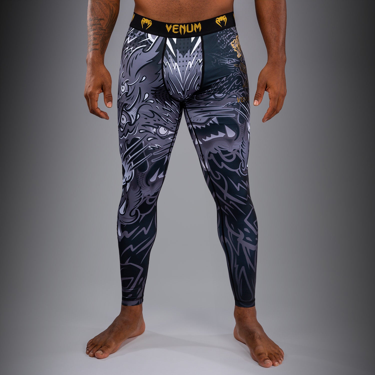 VENUM Wolf Atak 紧身长裤 - 黑/灰色