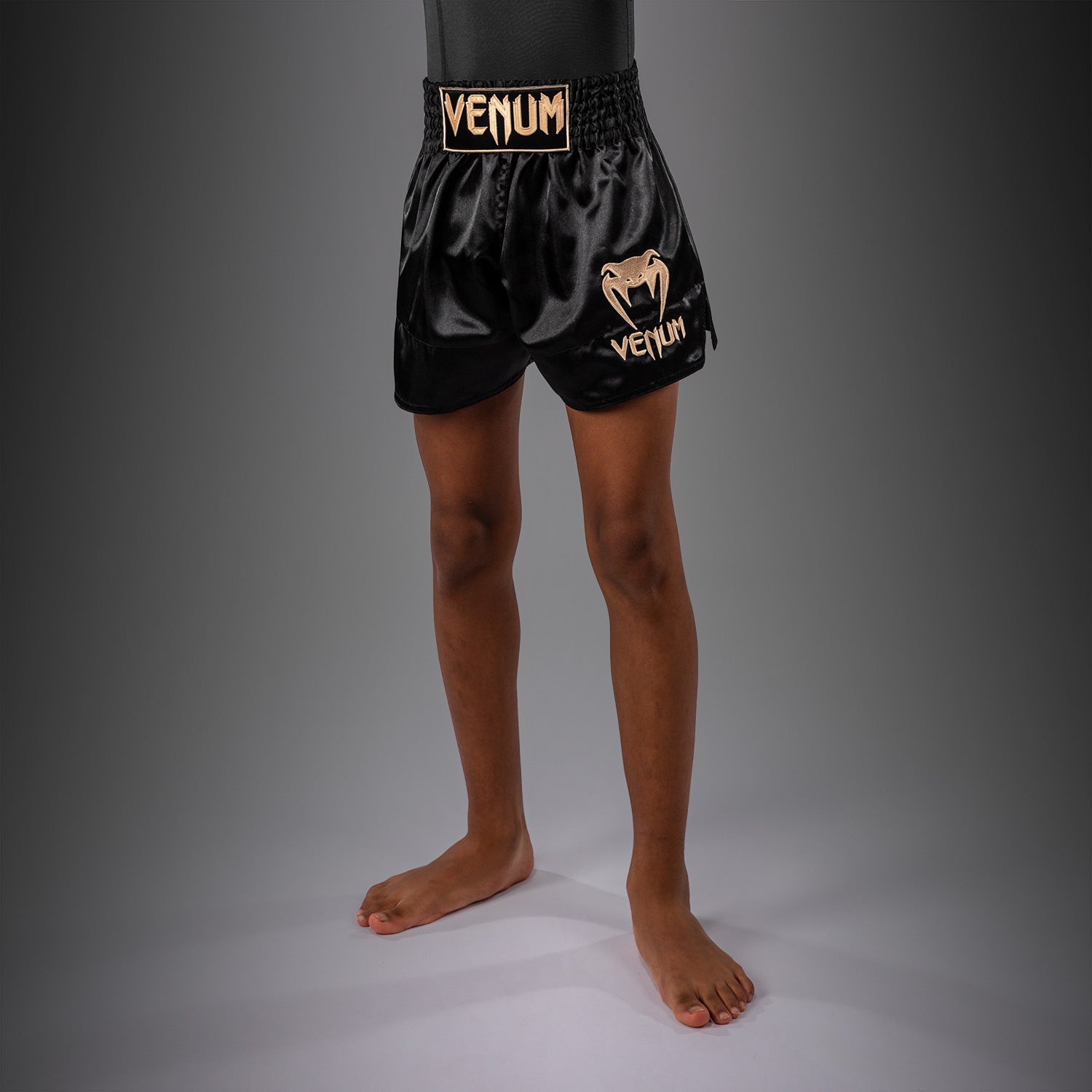 Venum Classic Muay Thai Shorts for Kids - Black/Gold