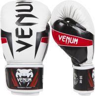 Venum Elite 拳击手套 - 白/黑/红