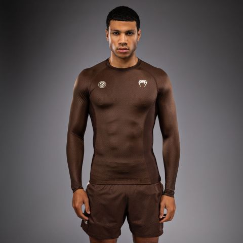 VENUM x Roger Gracie Academy LS 男士长袖紧身衣 - 深棕色