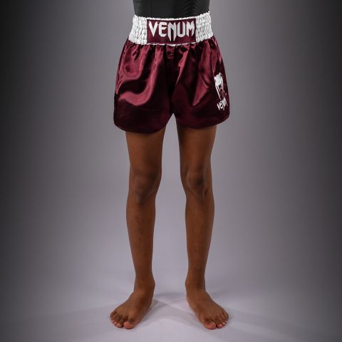 VENUM Classic 儿童泰拳短裤 - 酒红色