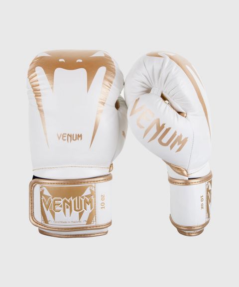 Venum Giant 3.0 拳击手套 - 头层牛皮 - 白/金