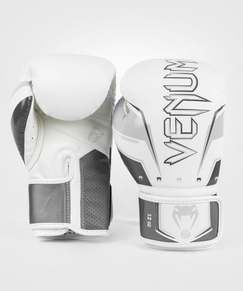 VENUM Elite Evo 拳击手套 - 灰/白色