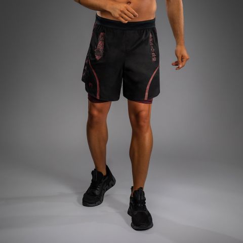 VENUM × Assassin's Creed 男士训练短裤 - 酒红/黑色