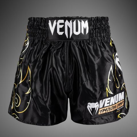 Venum VTC Flames 泰拳短裤 - 黑/金色