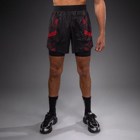 VENUM Matupa 男士训练短裤 - 黑/红/银色