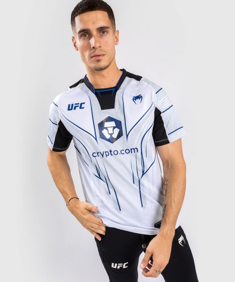 VENUM|UFC Venum Authentic 格斗之夜 2.0 暗夜系列 男子出场短袖 - 蓝/白色