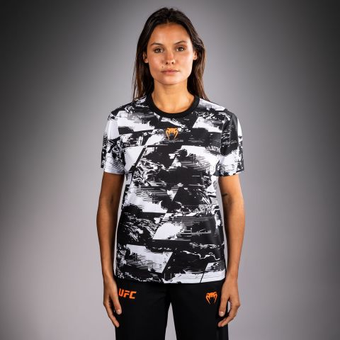 UFC Zenith | VENUM 格斗周  女士T恤 - 黑/白/橙色