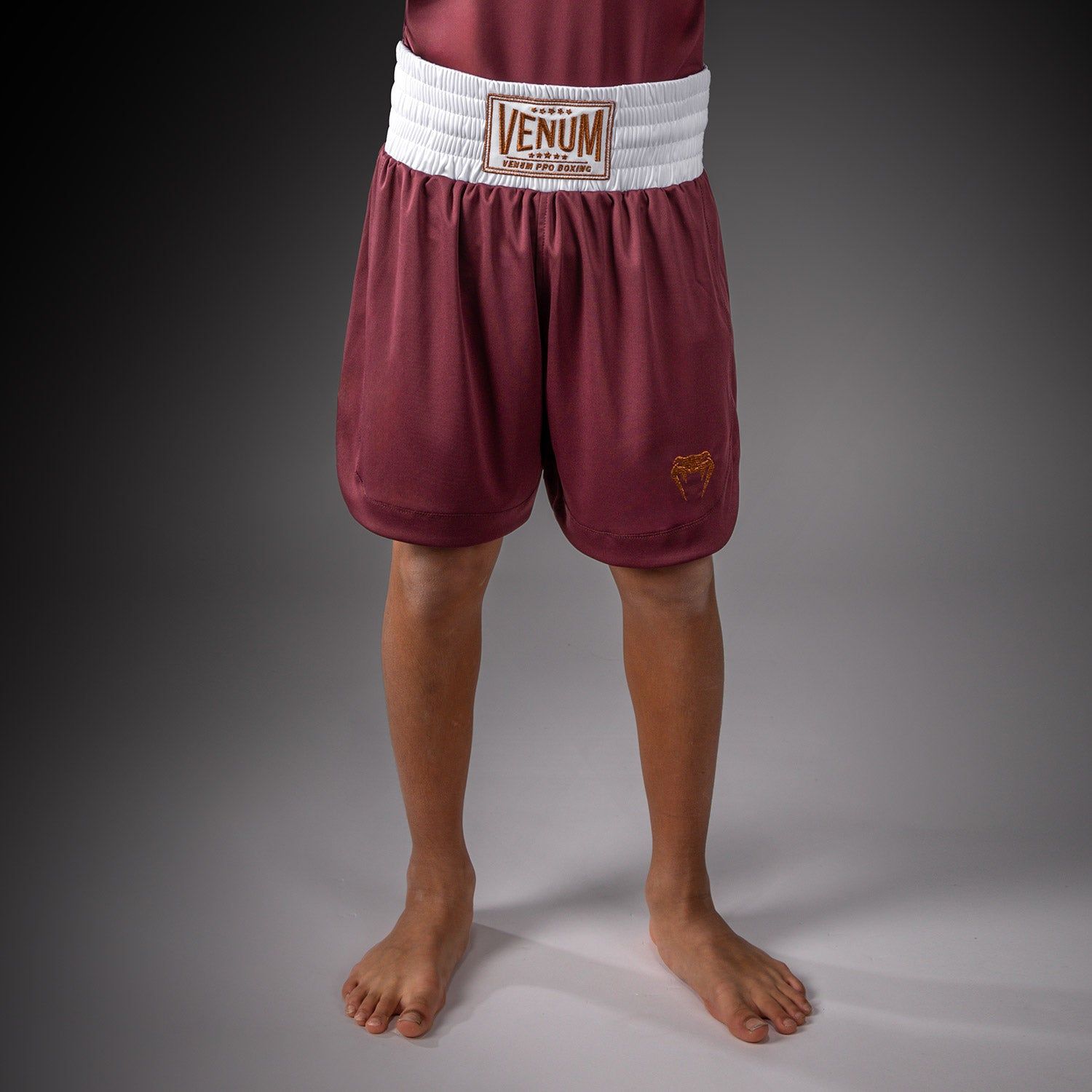 VENUM Classic 儿童拳击短裤 - 酒红色