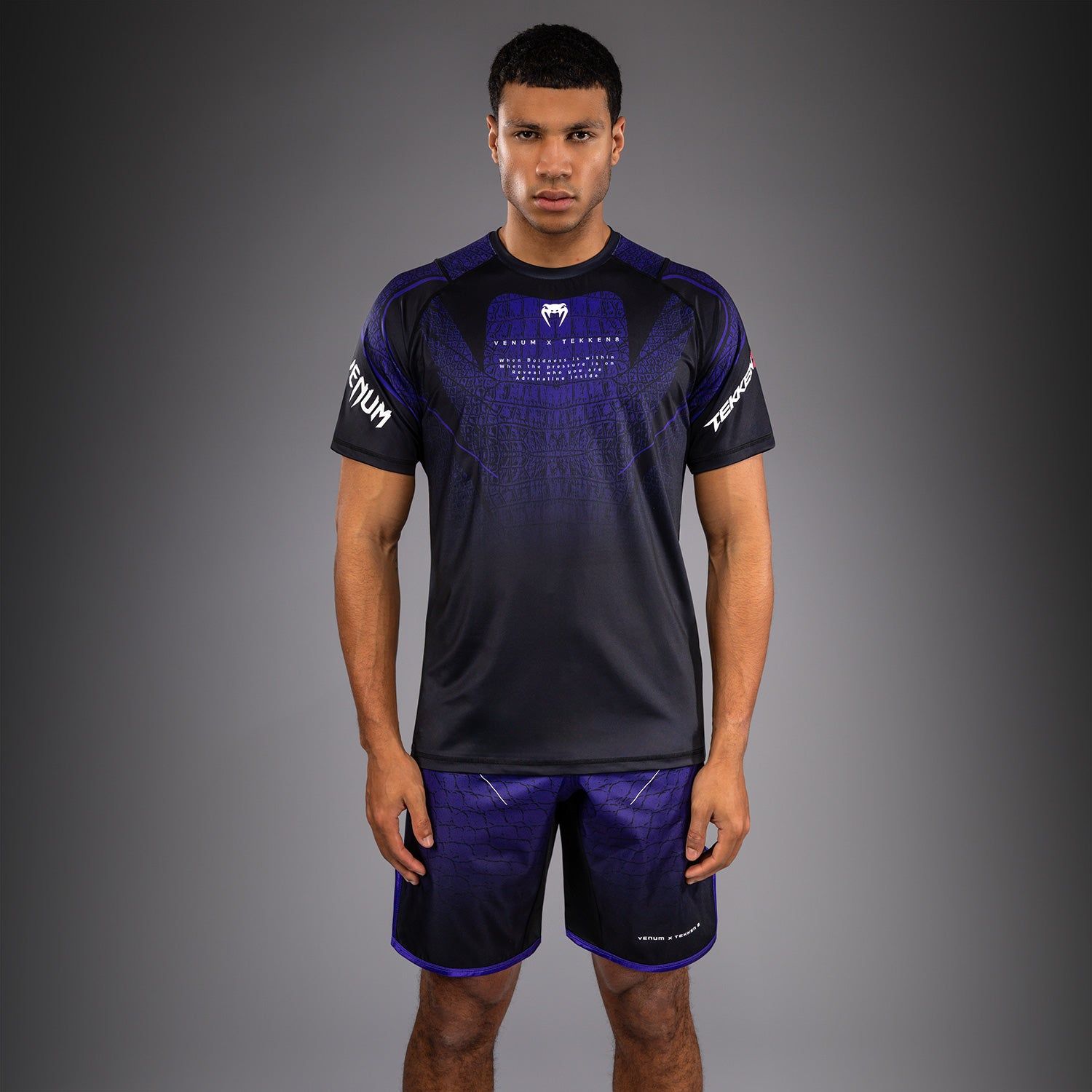 VENUM x TEKKEN 8 男士速干T恤 - Kazuya - 黑/蓝色