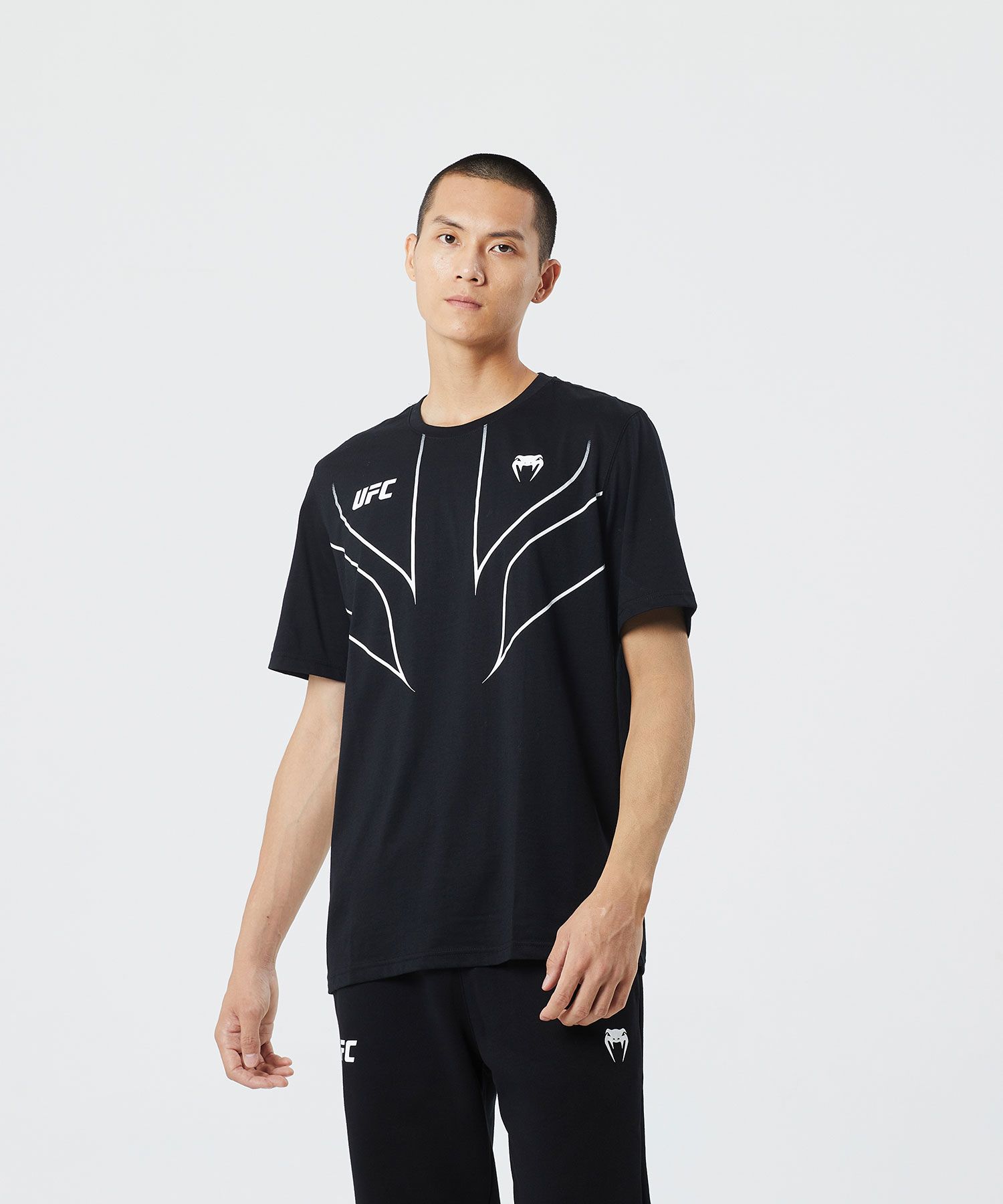 VENUM|UFC Venum 格斗之夜 2.0 经典复刻 男子短袖- 黑色