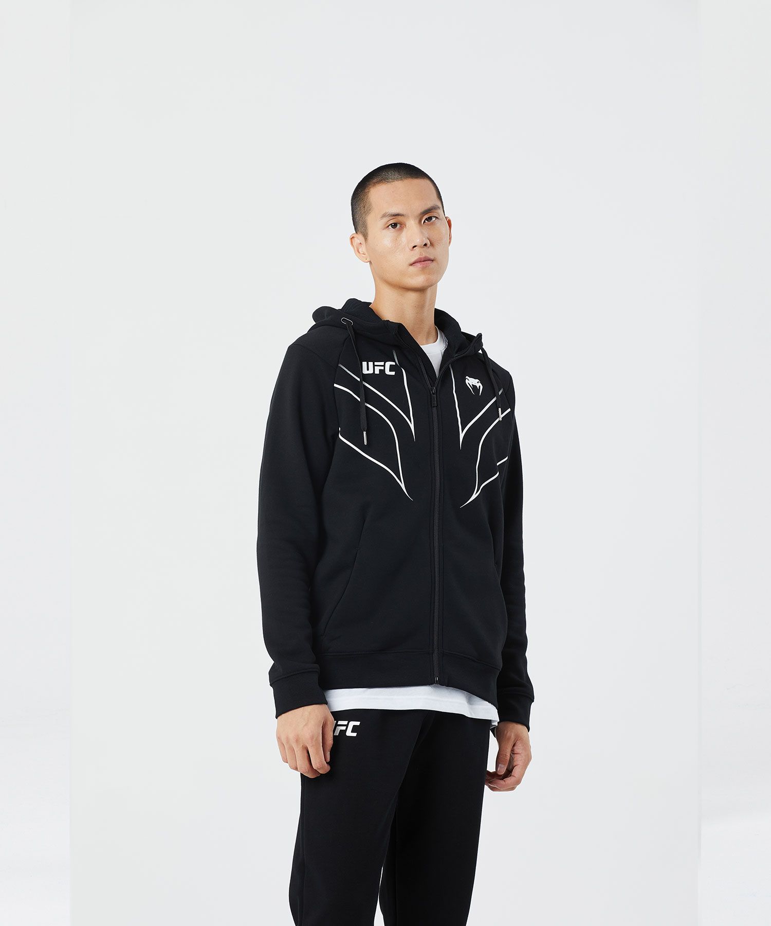 VENUM|UFC Venum 格斗之夜 2.0 经典复刻 男子拉链外套- 黑色