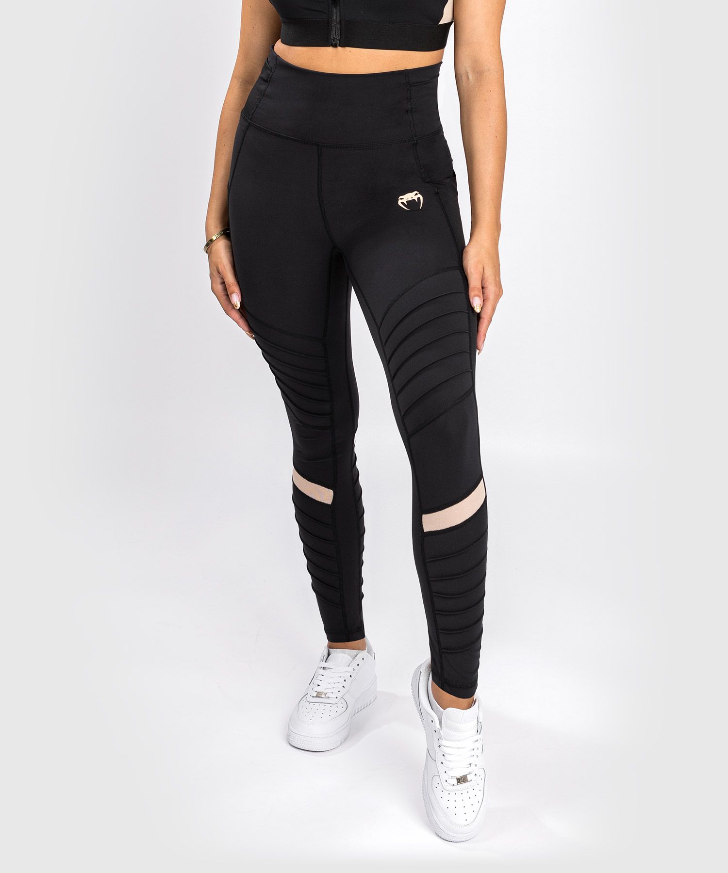 Venum Moto Leggings (For Women) - Black/Sand