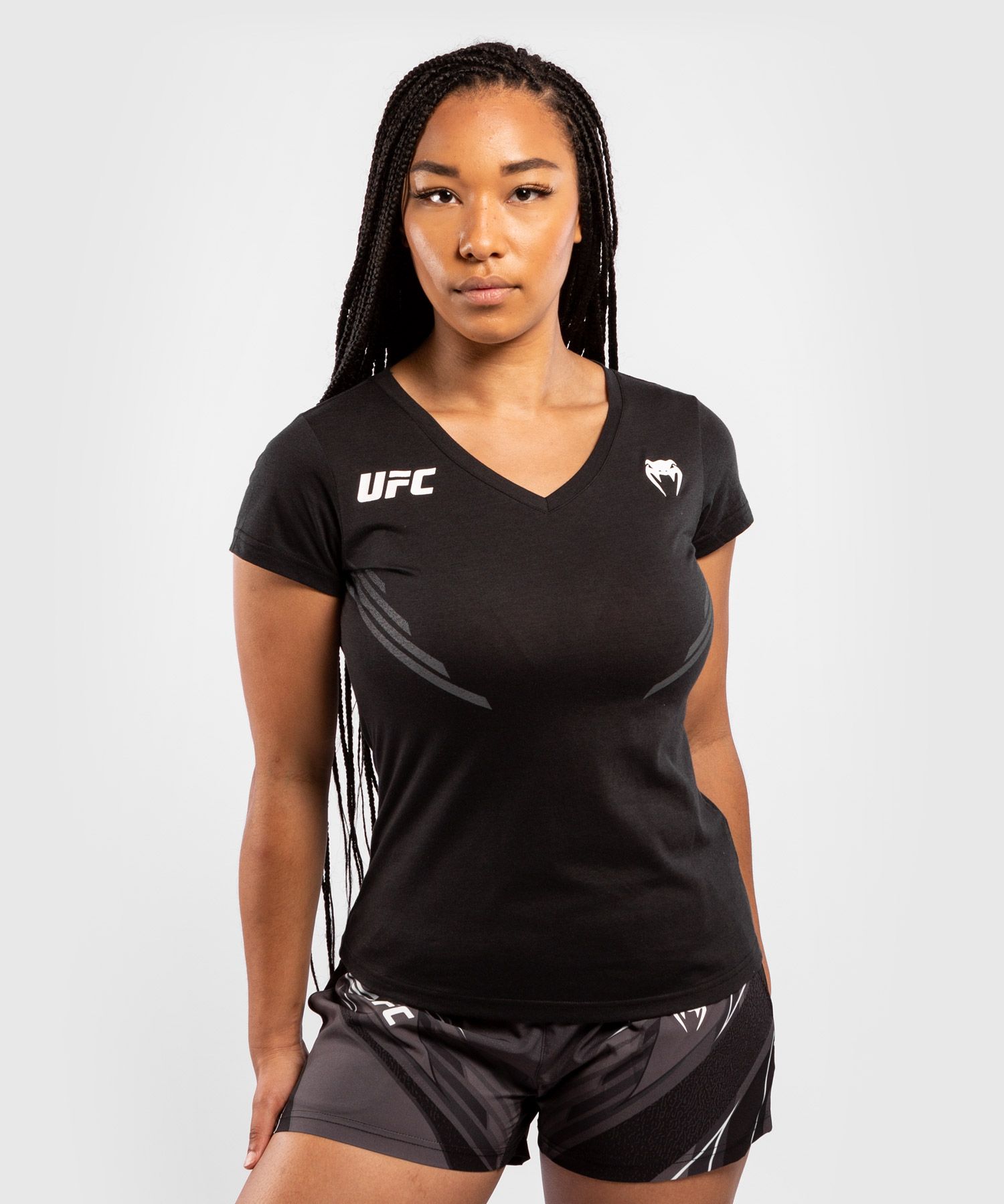 UFC| VENUM REPLICA女士运动短袖 - 黑色