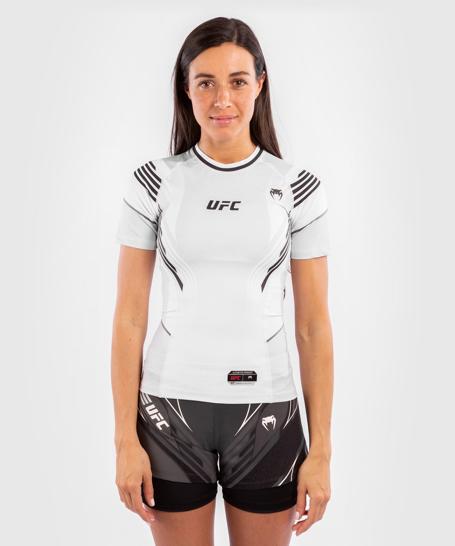 UFC| VENUM AUTHENTIC格斗之夜女士短袖紧身衣 - 白色