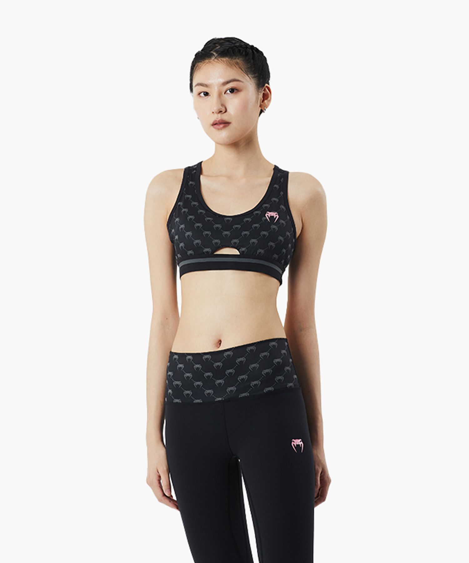 VENUM MONOGRAM 运动内衣 - 黑/粉金色