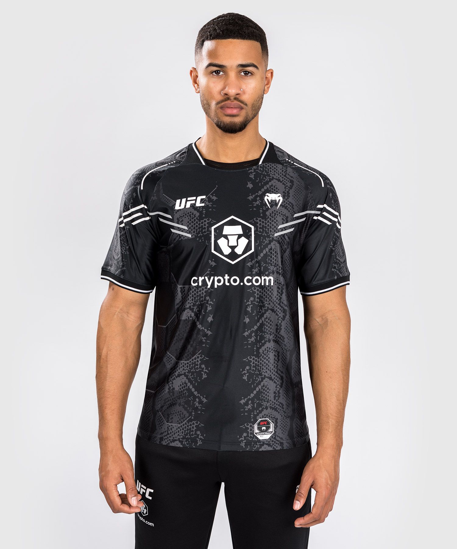 UFC Adrenaline | VENUM Authentic 格斗之夜 男士出场速干T恤 - 黑色