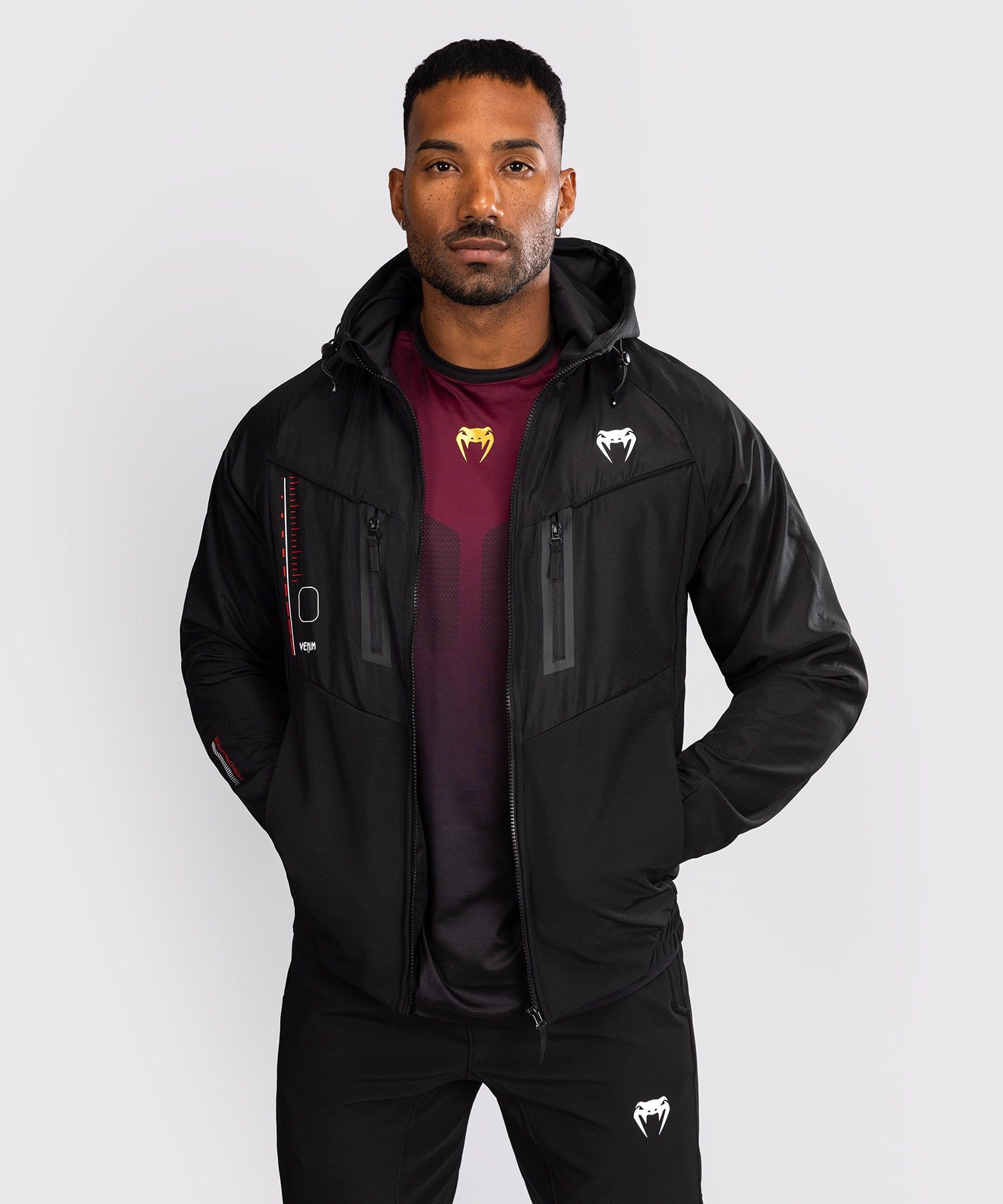 VENUM Tactical XT 男士运动夹克 - 黑/火焰红色