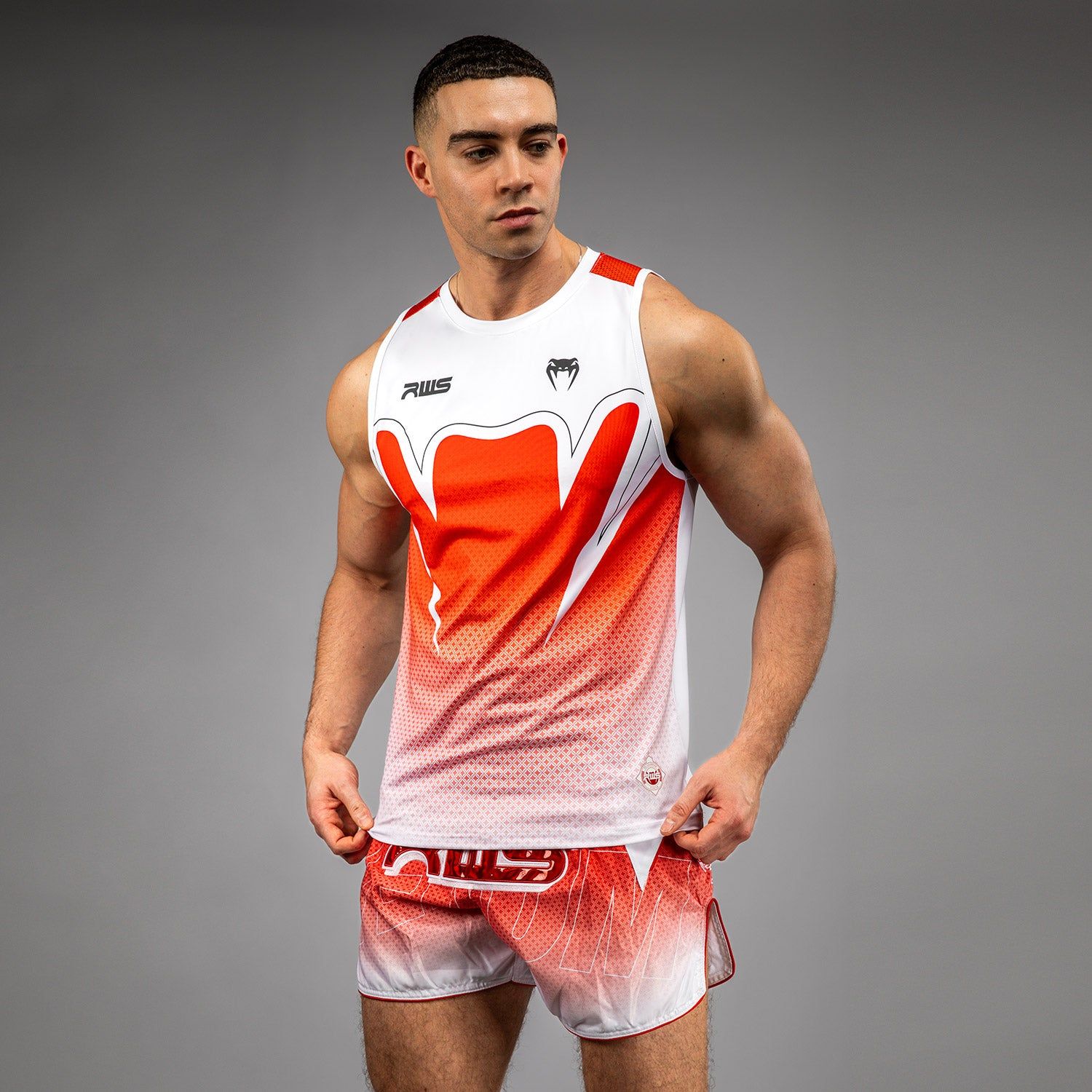 VENUM × RWS 2.0 男士速干背心 - 白/红色