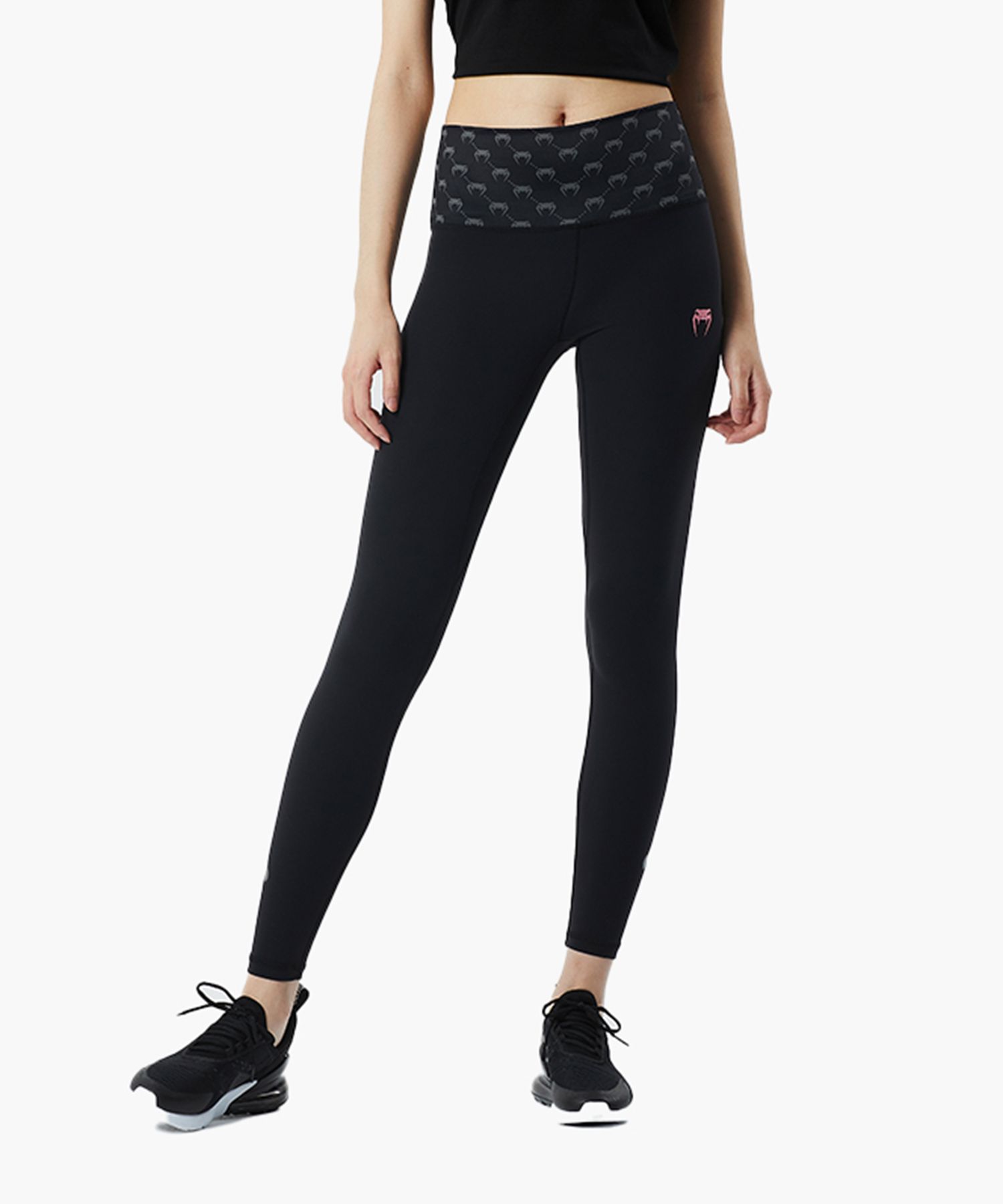 VENUM MONOGRAM 女士紧身裤 - 黑/粉金色