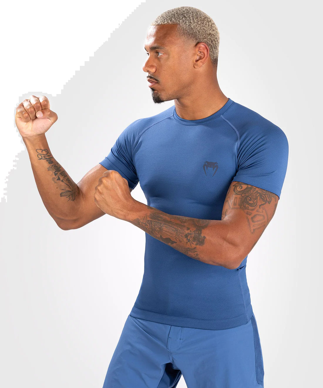VENUM Contender 男士短袖紧身衣 - 蓝色