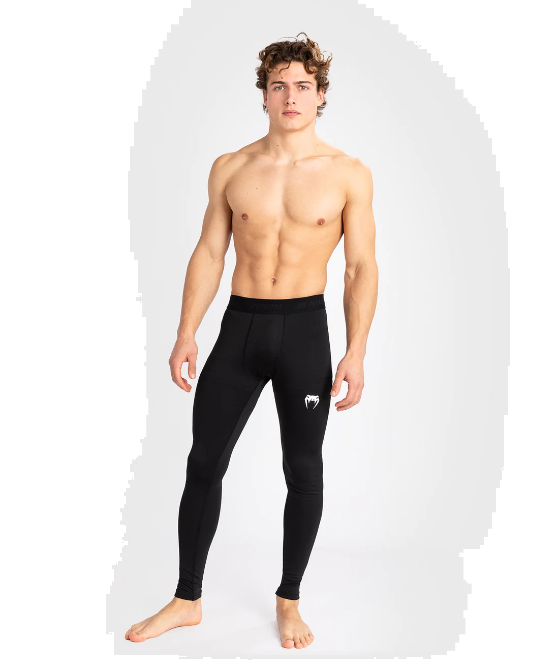 VENUM Contender 男士紧身长裤 - 黑/白色