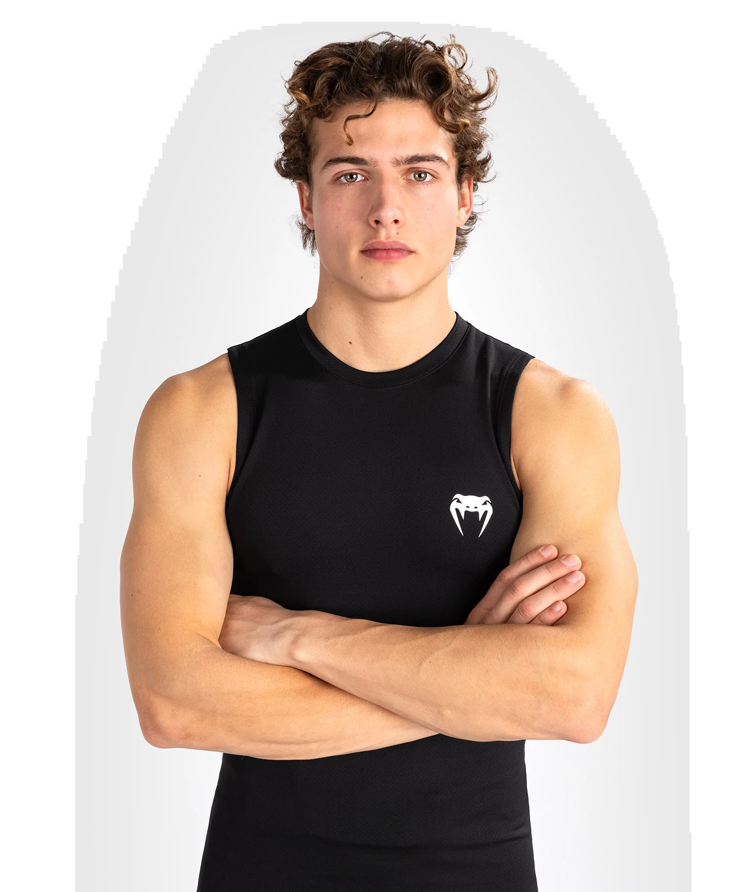 VENUM Contender 男士无袖紧身衣 - 黑/白色