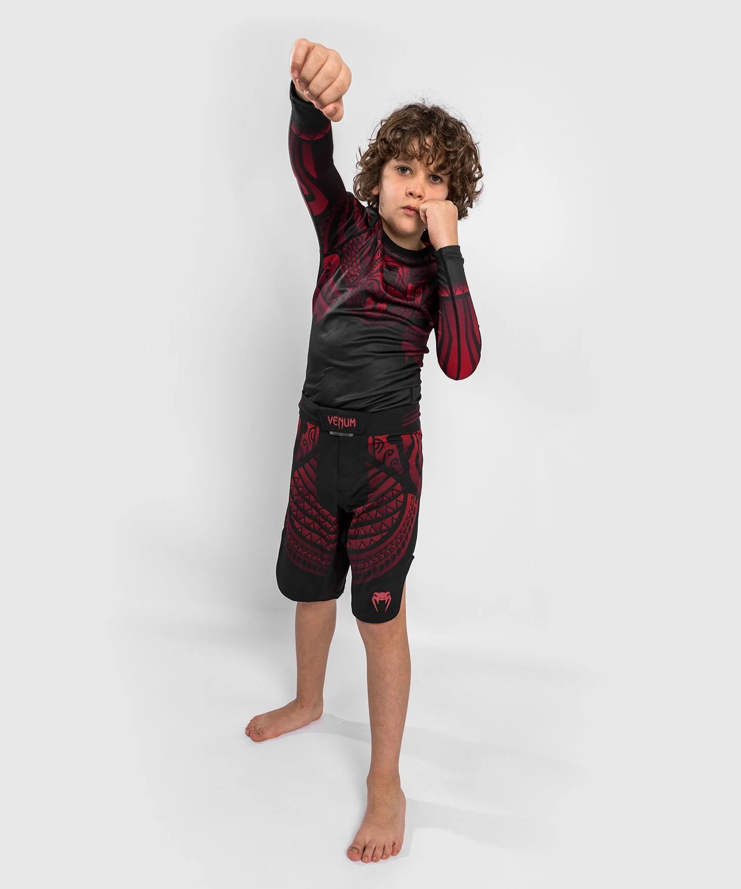 VENUM Nakahi 儿童格斗短裤 - 黑/红色