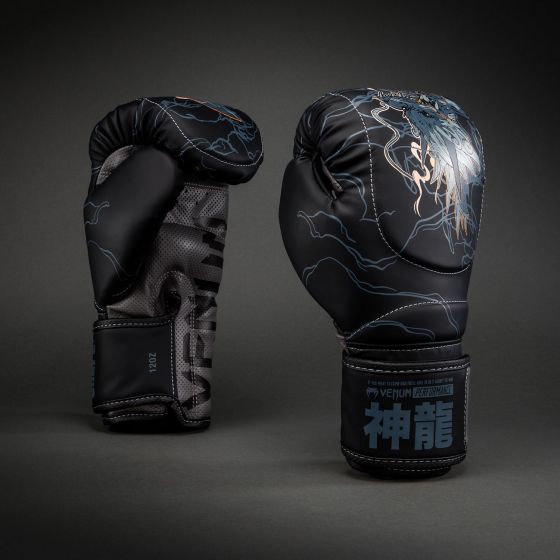 Venum Thunder Dragon Boxing Gloves - Black/Grey/Copper