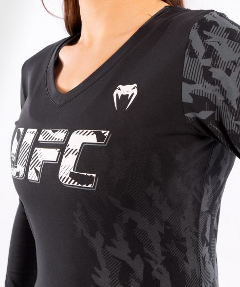 UFC｜ VENUM AUTHENTIC格斗周女士长袖T恤 - 黑色