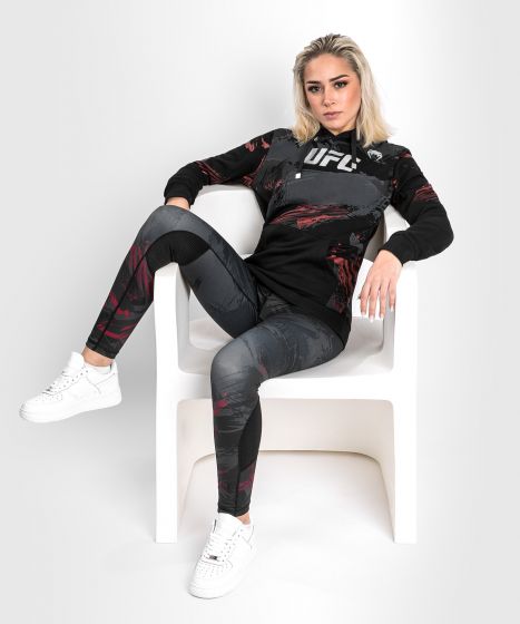 UFC |VENUM Authentic 格斗周 2.0 女士卫衣 - 黑/红色-