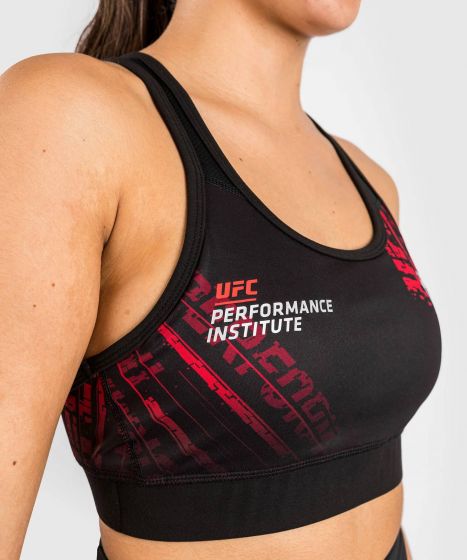 UFC VENUM Performance Institute 2.0 女士运动内衣 - 黑/红色