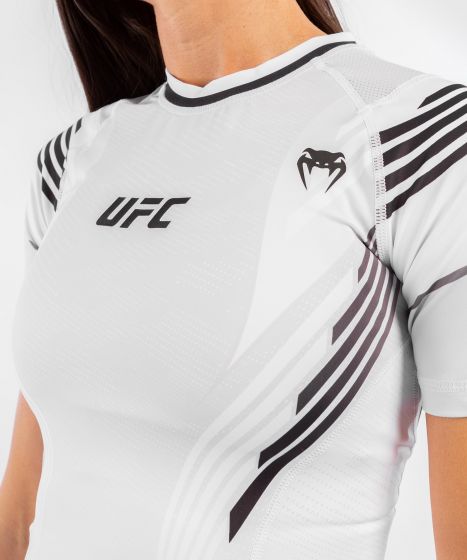 UFC| VENUM AUTHENTIC格斗之夜女士短袖紧身衣 - 白色