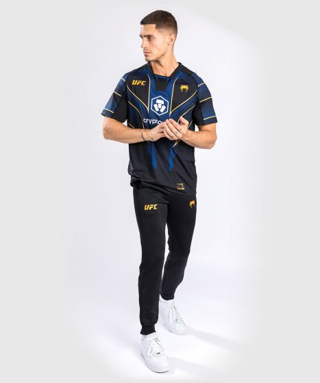 VENUM|UFC Venum Authentic 格斗之夜 2.0 暗夜系列 男子出场短袖 - 蓝/黑/金色