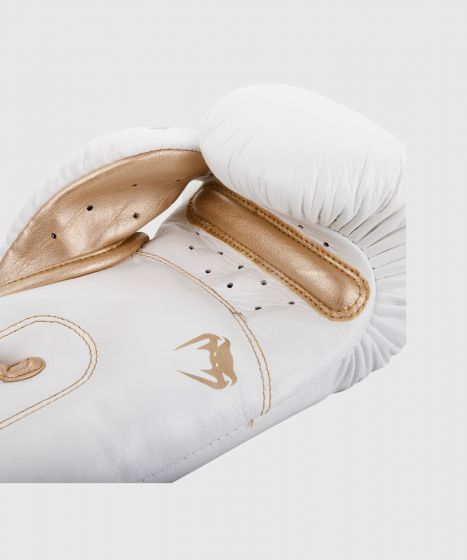 Venum Giant 3.0 拳击手套 - 头层牛皮 - 白/金