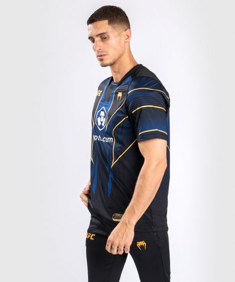 VENUM|UFC Venum Authentic 格斗之夜 2.0 暗夜系列 男子出场短袖 - 蓝/黑/金色