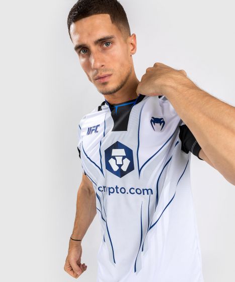 VENUM|UFC Venum Authentic 格斗之夜 2.0 暗夜系列 男子出场短袖 - 蓝/白色