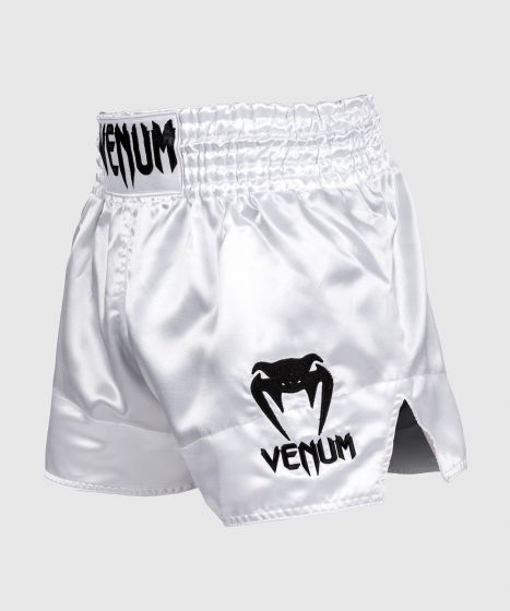 Venum Classic 泰拳短裤 - 白/黑色
