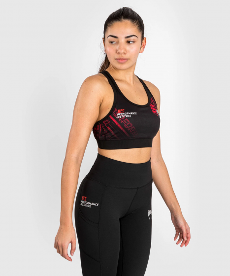 UFC VENUM Performance Institute 2.0 女士运动内衣 - 黑/红色