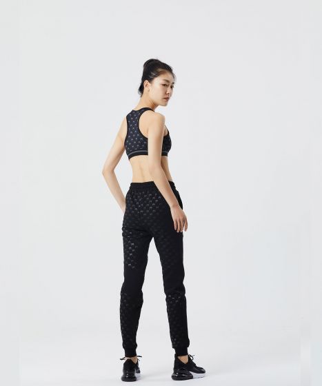 VENUM MONOGRAM 女士卫裤 - 黑/粉金色