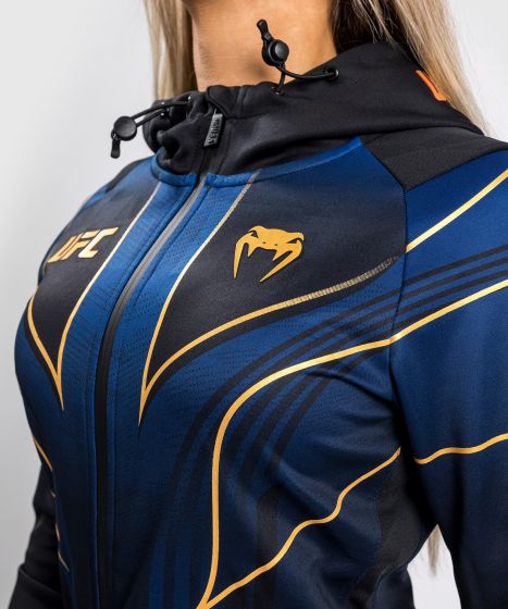 VENUM|UFC Venum Authentic 格斗之夜 2.0 暗夜系列 女子出场外套 - 蓝/黑/金色