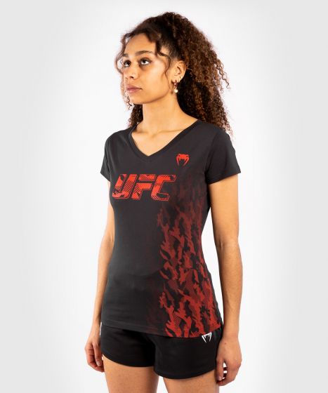 UFC| VENUM AUTHENTIC格斗周女士运动短袖 - 黑色