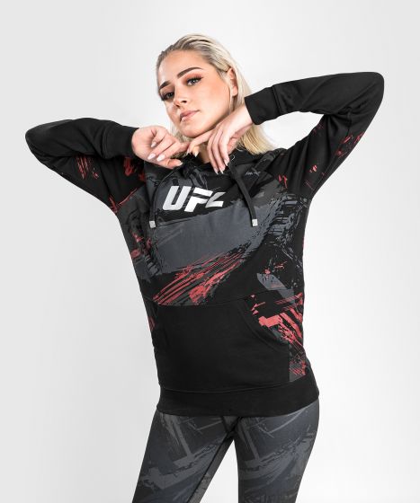 UFC |VENUM Authentic 格斗周 2.0 女士卫衣 - 黑/红色-