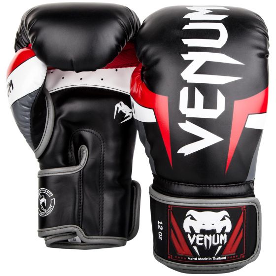 Venum Elite 拳击手套 - 黑/红/灰