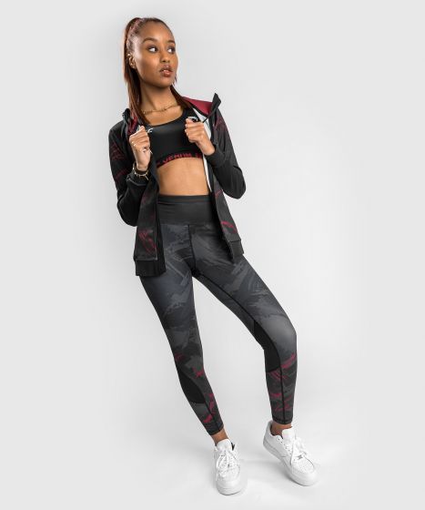 UFC |VENUM Authentic 格斗周 2.0 女士拉链衫 - 黑/红色-