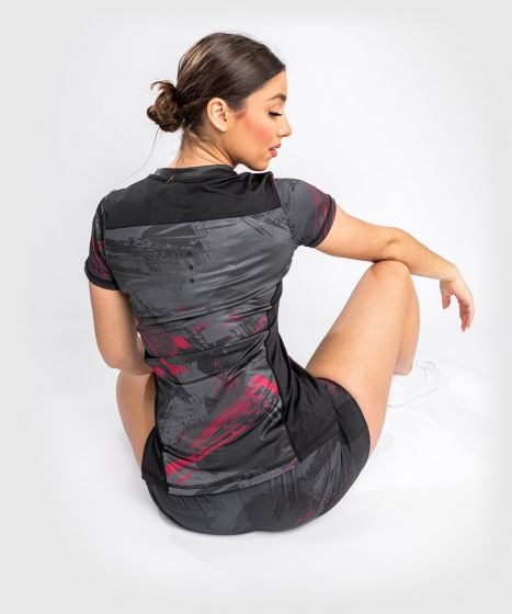 UFC |VENUM Authentic 格斗周 2.0 女士速干T恤 - 黑/红色-