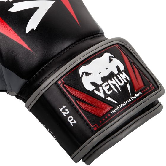 Venum Elite 拳击手套 - 黑/红/灰