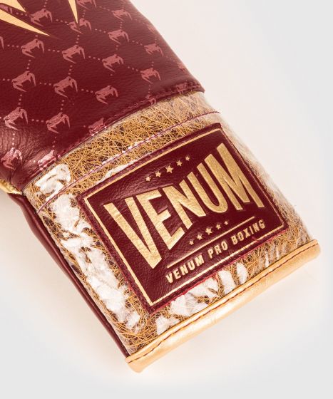 VENUM Coco MONOGRAM 专业系列拳击手套 - 绑带 - 酒红色