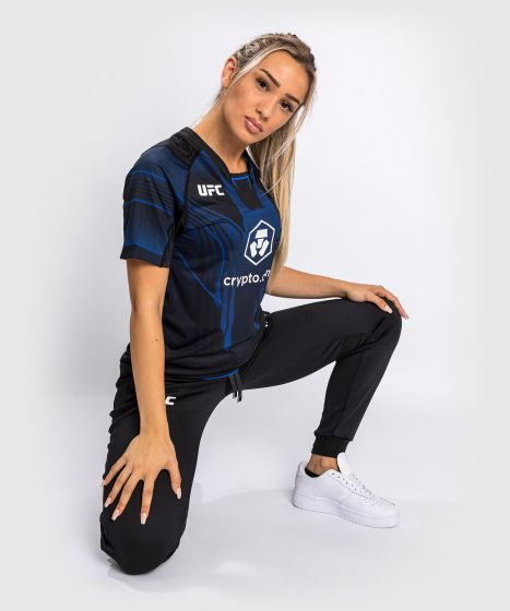 VENUM|UFC Venum Authentic 格斗之夜 2.0 暗夜系列 女子出场短袖 - 蓝/黑色