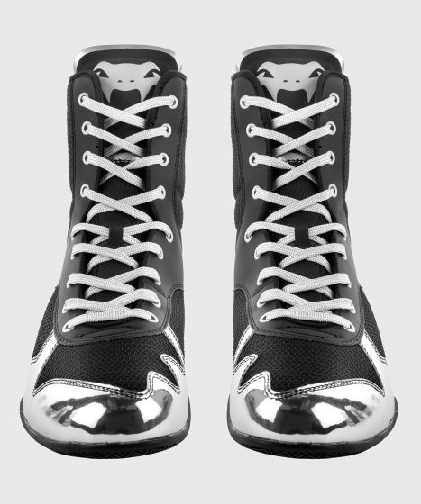 Venum Elite 拳击鞋 - 黑/银